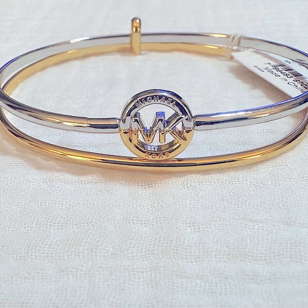 NWT~ Michael Kors Gold and Silver Bangle Bracelet